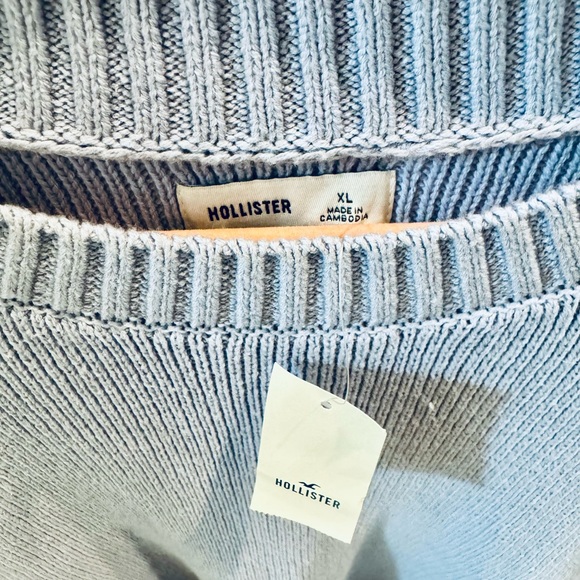 Hollister Co. Women's Dusty Blue Oversized Sweater XL NWT - Picture 3 of 6